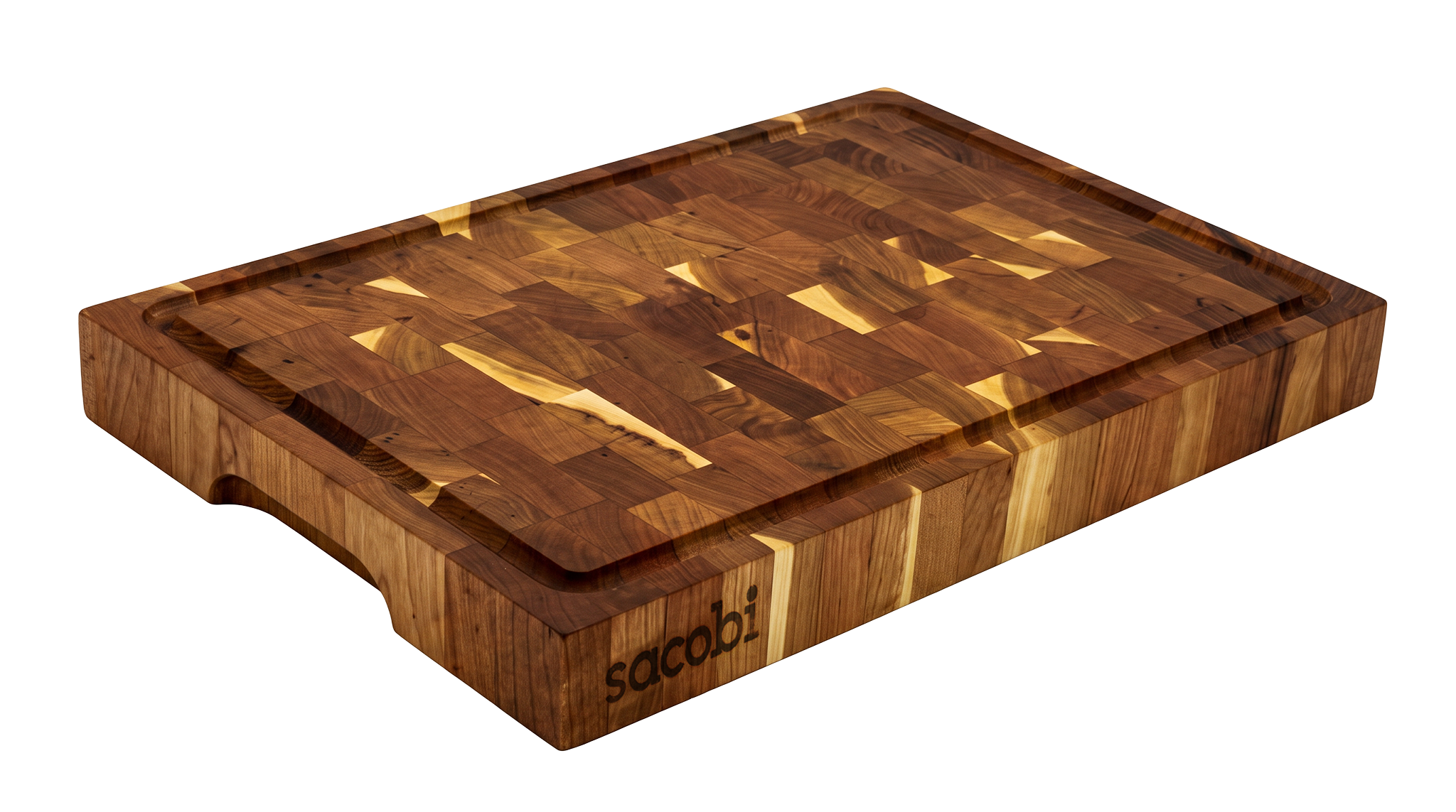 Cherry wood butcher's block 11.75x17x2