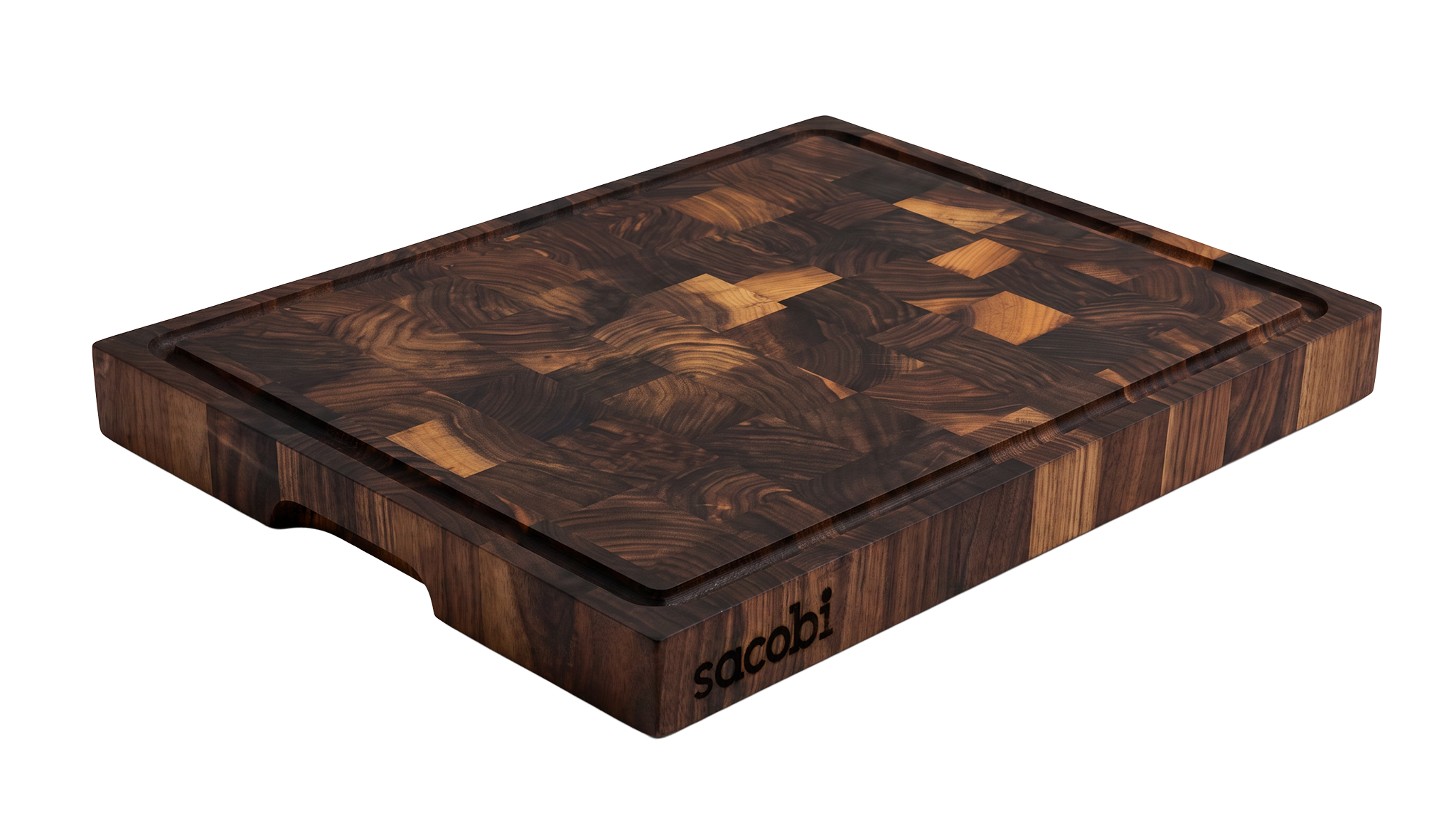 Planche de boucher en noyer 15 x 18 x 2